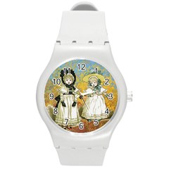 Little Victorian Girls Round Plastic Sport Watch (m) by snowwhitegirl