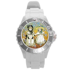 Little Victorian Girls Round Plastic Sport Watch (l) by snowwhitegirl