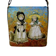 Little Victorian Girls Flap Closure Messenger Bag (l) by snowwhitegirl