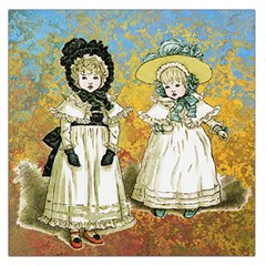 Little Victorian Girls Large Satin Scarf (square) by snowwhitegirl