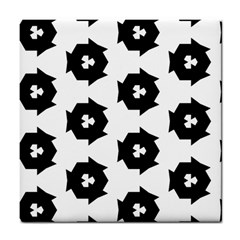 Black And White Pattern Tile Coasters by Simbadda