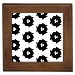 Black And White Pattern Framed Tiles by Simbadda