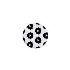 Black And White Pattern 1  Mini Magnets by Simbadda