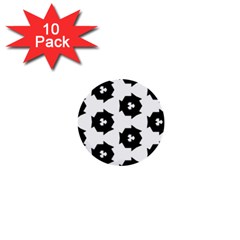 Black And White Pattern 1  Mini Buttons (10 Pack)  by Simbadda