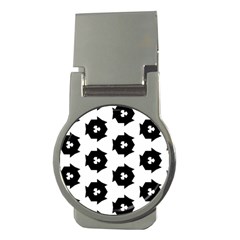 Black And White Pattern Money Clips (round)  by Simbadda