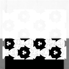 Black And White Pattern Rectangular Jigsaw Puzzl by Simbadda