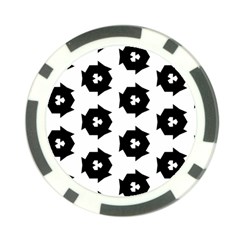 Black And White Pattern Poker Chip Card Guard by Simbadda