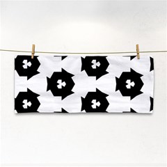 Black And White Pattern Hand Towel by Simbadda