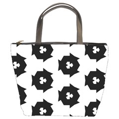 Black And White Pattern Bucket Bag