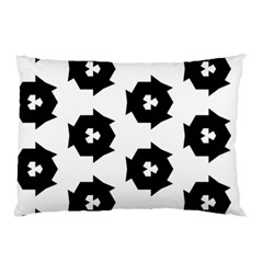 Black And White Pattern Pillow Case by Simbadda