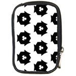 Black And White Pattern Compact Camera Leather Case Front