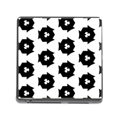 Black And White Pattern Memory Card Reader (square 5 Slot) by Simbadda