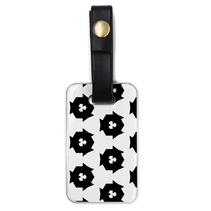 Black And White Pattern Luggage Tags (One Side) 