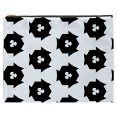 Black And White Pattern Cosmetic Bag (xxxl) by Simbadda