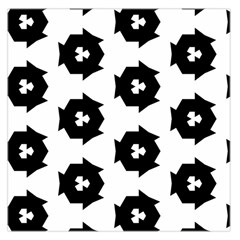 Black And White Pattern Large Satin Scarf (square) by Simbadda