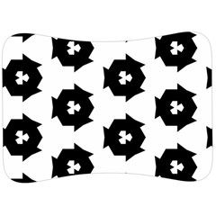 Black And White Pattern Velour Seat Head Rest Cushion by Simbadda