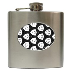 Black And White Hip Flask (6 Oz) by Simbadda