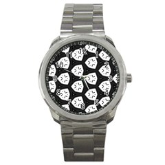 Black And White Sport Metal Watch by Simbadda