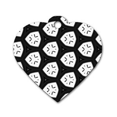 Black And White Dog Tag Heart (two Sides) by Simbadda