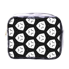 Black And White Mini Toiletries Bag (one Side) by Simbadda