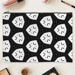 Black And White Cosmetic Bag (xxxl) by Simbadda