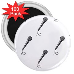 Microphone Realistic Karaoke 3  Magnets (100 Pack) by Simbadda