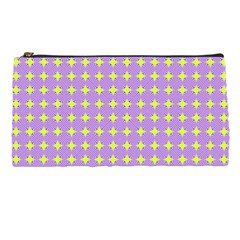 Pastel Mod Purple Yellow Circles Pencil Cases by BrightVibesDesign