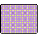 Pastel Mod Purple Yellow Circles Fleece Blanket (Medium)  60 x50  Blanket Front