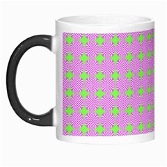 Pastel Mod Pink Green Circles Morph Mugs by BrightVibesDesign