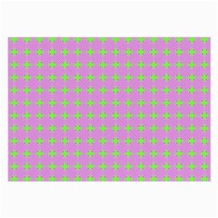 Pastel Mod Pink Green Circles Large Glasses Cloth (2-side) by BrightVibesDesign