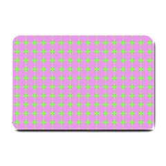 Pastel Mod Pink Green Circles Small Doormat  by BrightVibesDesign