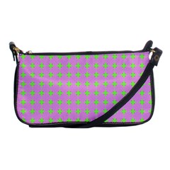 Pastel Mod Pink Green Circles Shoulder Clutch Bag by BrightVibesDesign