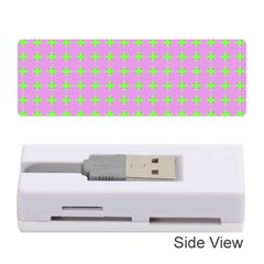 Pastel Mod Pink Green Circles Memory Card Reader (stick) by BrightVibesDesign