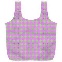 Pastel Mod Pink Green Circles Full Print Recycle Bag (xl) by BrightVibesDesign