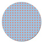 Pastel Mod Blue Orange Circles Magnet 5  (Round) Front