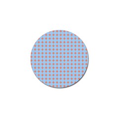 Pastel Mod Blue Orange Circles Golf Ball Marker (4 Pack) by BrightVibesDesign