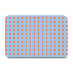 Pastel Mod Blue Orange Circles Plate Mats by BrightVibesDesign