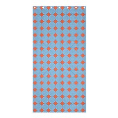 Pastel Mod Blue Orange Circles Shower Curtain 36  X 72  (stall)  by BrightVibesDesign