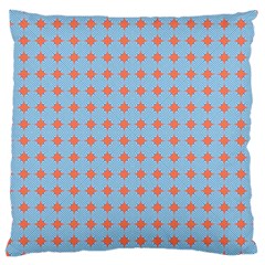 Pastel Mod Blue Orange Circles Large Cushion Case (one Side) by BrightVibesDesign