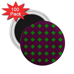 Bright Mod Pink Green Circle Pattern 2 25  Magnets (100 Pack)  by BrightVibesDesign