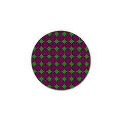 Bright Mod Pink Green Circle Pattern Golf Ball Marker (4 Pack) by BrightVibesDesign