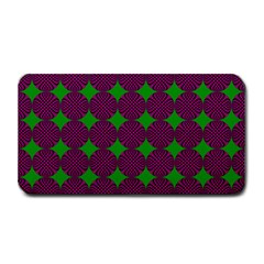 Bright Mod Pink Green Circle Pattern Medium Bar Mats by BrightVibesDesign