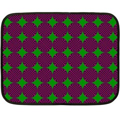 Bright Mod Pink Green Circle Pattern Double Sided Fleece Blanket (mini)  by BrightVibesDesign