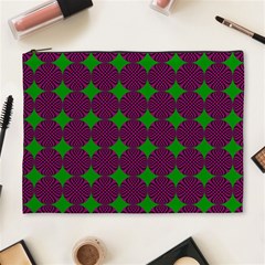 Bright Mod Pink Green Circle Pattern Cosmetic Bag (xl) by BrightVibesDesign