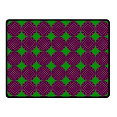 Bright Mod Pink Green Circle Pattern Fleece Blanket (small) by BrightVibesDesign