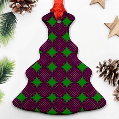 Bright Mod Pink Green Circle Pattern Ornament (christmas Tree)  by BrightVibesDesign