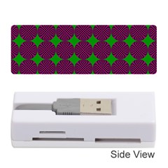 Bright Mod Pink Green Circle Pattern Memory Card Reader (stick) by BrightVibesDesign