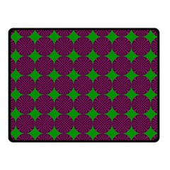 Bright Mod Pink Green Circle Pattern Double Sided Fleece Blanket (small)  by BrightVibesDesign