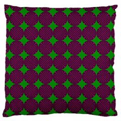 Bright Mod Pink Green Circle Pattern Large Flano Cushion Case (one Side) by BrightVibesDesign