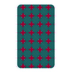 Mod Teal Red Circles Pattern Memory Card Reader (rectangular) by BrightVibesDesign